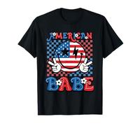 Groovy Retro, 4 juillet, American Girls Babe USA Patriotic T-Shirt