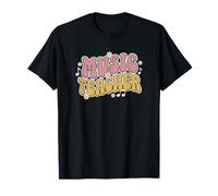 Groovy Retro Daisy Music Teacher T-Shirt