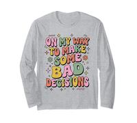 Groovy Retro Funny sur Mon Chemin pour Prendre de Mauvaises décisions en Vacances Manche Longue