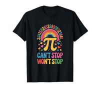 Groovy Retro Happy Pi Day Graphic Math Teacher Science 3.14 T-Shirt