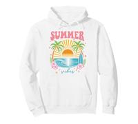 Groovy Retro Summer Beach Sunset Palm Tree Surf Tropical Sweat à Capuche
