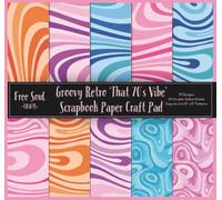 Groovy Retro ‘That 70's Vibe’ Scrapbook Paper Craft Pad: 8x8” Easy-Cut Patterned Scrapbooking Papers | 10 Designs, 20 Double-Sided Sheets | Card Making, Collage & Junk Journal Supplies