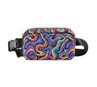 Groovy Sac banane pour homme et femme avec sangle réglable pour voyage, entraînement, randonnée, multicolore, Taille unique