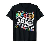 Groovy si au début tu ne réussis Pas, essaie de Faire comme Annie T-Shirt Graphique avec Valeur