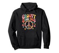 Groovy Since 1965 Peace for Vintage Birthday Party des années 60 et 70 Sweat à Capuche