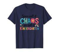 Groovy Some Call It Chaos We Call It Matdergarten Teachers T-Shirt