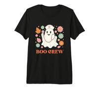 Groovy Spooky Nurse Boo Crew Ghost Stéthoscope Automne T-Shirt Haut de Gamme
