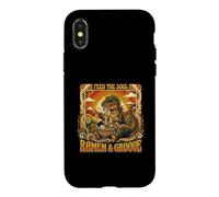 Groovy T-Rex Feed The Soul Ramen and Groove Coque pour iPhone X/XS