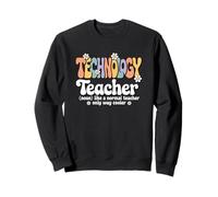 Groovy Technology Teacher Computer Science Rentrée à l'école Sweatshirt