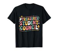 Groovy Treasurer Student Council Vibes School Election Day T-Shirt