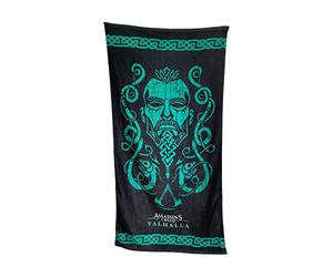 Groovy Uk Assassin's Creed Eivor Valhalla Serviette de Bain Noir 150 x 75 cm