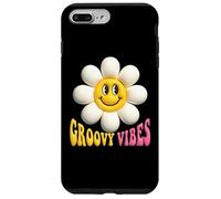 Groovy Vibes Happy Daisy Flower Retro Smile Art Positif Coque pour iPhone 7 Plus/8 Plus
