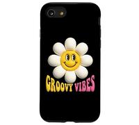 Groovy Vibes Happy Daisy Flower Retro Smile Art Positif Coque pour iPhone SE (2020) / 7/8