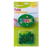 Gros aimant ramasse jetons pour loto bingo + 100 pions vert - palet magnetique - accessoires jeu - kit complet 2 en 1 + carte