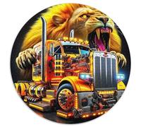 Gros Camion Circulaire Puzzle Convient pour Adultes Et Enfants 1000 Pièces, Fun Défiant Jeu Éduchatif Unique Toy (67.5x67.5cm)