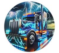 Gros Camion Circulaire Puzzle Convient pour Adultes Et Enfants 1000 Pièces Fun Défiant Jeu Éduchatif Décoration Maison Unique (67.5x67.5cm)