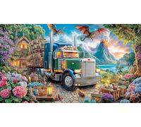 Gros Camion Puzzle 1000 pièces - Activité Familiale Amusante Idée Cadeau Parfaite Jeu Stimulant pour Adultes 38x26/1000pcs