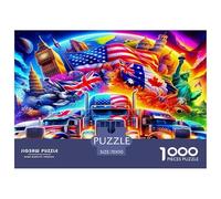 Gros Camion Puzzle 1000 Pièces Educa Jouet en Bois Cadeau Unique Décoration Intérieure Jeu Éduchatif Challenge Toy Adultes & Enfants des 14 Ans 70x50cm/1000pcs