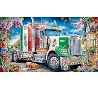 Gros Camion Puzzle 1000 pièces en Papier recyclé - Idée Cadeau Parfaite Activité à Domicile Stimulant pour Adultes 38x52/1000pcs