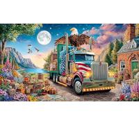 Gros Camion Puzzle 1000 pièces en Papier recyclé - Jeu Familial Amusant & Activité à Domicile Idée Cadeau Parfaite pour Adultes 38x52/1000pcs