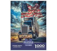 Gros Camion Puzzles 1000 Pièces Cadeau Unique Jeu Éduchatif Challenge Toy À De Qualité Supérieure Peinture Art pour Adultes Et Enfants 38x26cm/1000pcs
