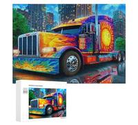 Gros Camion Puzzles 300 Pièces Educa Moderne Voiture Transport Véhicule Décoration Intérieure Relaxant pour Adultes Et Enfants Assemblage Amusant Challenge 3D 300 PCS