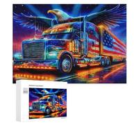 Gros Camion Puzzles 300 Pièces Vision 3D Moderne Voiture Transport Véhicule Divertissement Créatif pour Famille Jeu Éducatif Décoration Intérieure Assemblage Amusant 300 PCS