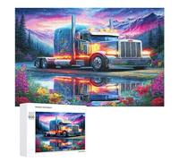 Gros Camion Puzzles 500 Pièces Qualité Supérieure 3D Voiture Transport Véhicule Jeu De Challenge pour Adultes Et Enfants Divertissement Artistique Décoration Intérieure 500 PCS