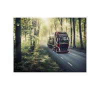 Gros Camion sur la Route forestière，1000 Pièces Puzzles Créatifs Famille Jeu Parent-Enfant（38x26cm）-I52