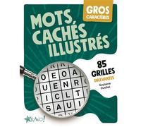 Gros caractères - Mots cachés illustrés 85 grilles enlevantes - Guylaine Ouellet - Bravo - broché - Livre-jeu