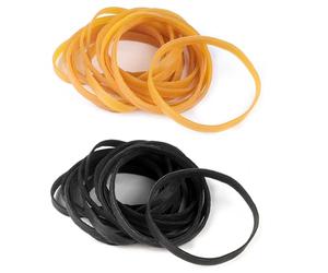 Gros élastique caoutchouc 100 x 5mm Fort Élastiques postuler à École Bureau Cuisine couturiere Créatif Poubelle(100pieces,Jaune/Noir)