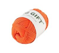 Gros fil à tricoter et crochet pour t-shirt pour débutants, fil peigné, facile à apprendre à crocheter pour sac, panier, couverture, décoration d'intérieur (orange rouge)