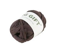 Gros fil à tricoter et crochet pour t-shirt pour débutants, fil peigné, facile à apprendre à crocheter pour sac, panier, couverture, décoration d'intérieur (café foncé)