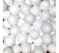 Gros Lot 100 Boules Pleines, Diam. 7 cm en polystyrène, Sphères Styropor Blanc densité Pro