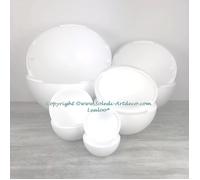 Gros lot 5 Grandes Boules 50 40 30 20 et 15 cm en polystyrène séparables Sphères creuses sécables en Styropor blanc - Unique