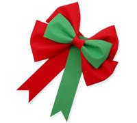 Gros Noeud Cadeau Lot De 2 Grands Nœuds À Faire Soi-même, Décoration Murale Extérieure for Sapin Noël, Mariage, Porte D'entrée(Red-Green,50cm)