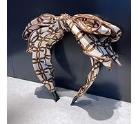 Gros nœud couvrant cheveux blancs bandeau épingle à cheveux mode léger large personnalité filet rouge bandeau marée (couleur : blanc diamant vert)