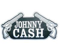 Gros Patch Johnny Cash Et Pistolet 27.5 Cm Ecusson Dos Veste Blouson