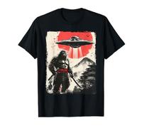 Gros Pied Samouraï OVNI Japon T-Shirt Graphique avec Valeur
