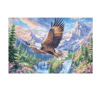 Gros Plan Aigle Royal réaliste 1000 Pieces Casse tête Adolescent en Carton Rigide poupée Animal de Compagnie Difficulté Moyenne Activité Éducative Cadeau Fête des Mères Haute Qualité Premium 1000 PCS