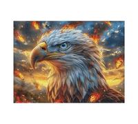Gros Plan Aigle Royal réaliste 500 Pieces Casse tête Amateur d'art en Carton Haute Densité Créatures célestes splendides Difficile Niveau Expert Décoration Murale Salon Cadeau Fête des Mères 500 PCS