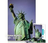 Gros Plan de la Statue de la Liberté Puzzle de 1000 pièces pour Adultes Jeu de réflexion Relaxant et Amusant Assemblage d'image Surprise chaleureuse 50x75cm