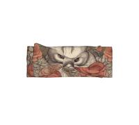 Gros plan de l'œil de chat profond imprimé bandeau élastique pour bébé adapté pour les nouveau-nés, les fêtes, les séances photo et le port quotidien