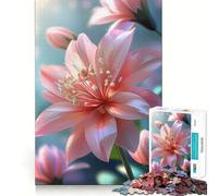Gros Plan d'une Fleur Rose Puzzle de 1000 pièces pour Adultes Jeu de logique et de réflexion Découpe précise Cadeau élégant (50x75cm)