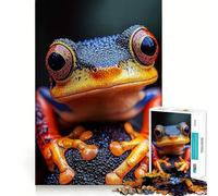 Gros Plan d'une rainette aux Yeux Rouges Puzzle de 1000 pièces pour Adolescents Jeu Intelligent en Groupe Décoration Murale (50x75cm)