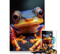 Gros Plan d'une rainette aux Yeux Rouges Puzzle de 1000 pièces pour Adultes Stimule la mémoire, soulage l'anxiété, Bords précis, Surprise de Noël (38x52cm)