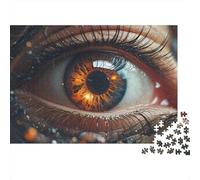Gros Plan Oeil Puzzle 1000 Pièces Papier pour Adultes Style Artistique Jeu de Puzzle 1000 Pièces Détente Décor Cadeau 70x50cm/1000pcs