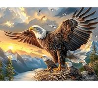Gros Plan réaliste d’Aigle Royal 1000 Pièces Puzzle Adolescent en Carton Anti-Déchirure Créatures cosmiques Magiques Difficulté Moyenne Activité Éducative Passe-Temps Petit Prix Pas Cher Premium