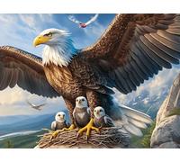 Gros Plan réaliste d’Aigle Royal 500 Pieces Casse-tête Adulte en Carton Anti-Déchirure Colorful Fantasy Faune Sauvage Difficile Moyenne Décoration Murale Jeu De Société Anti-Stress Loisir Créati