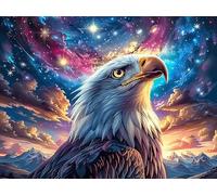 Gros Plan réaliste d’Aigle Royal 500 Pieces Casse-tête Débutant en Carton Épais Animal Animal de Compagnie Facile Apprentissage Loisir Créatif Activité Manuelle Décoration Murale Cadeau Saint Va